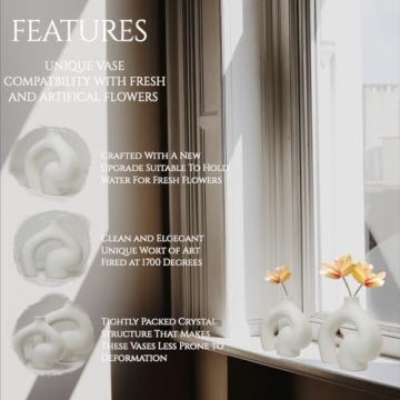 Aesthetic Ceramic Pampas Vase - Unique Centerpiece Decor