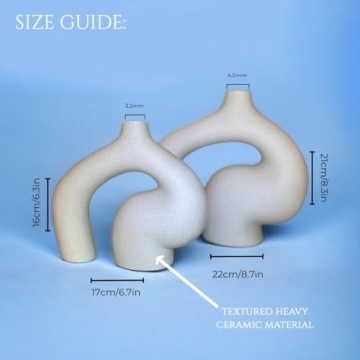 Aesthetic Ceramic Pampas Vase - Unique Centerpiece Decor