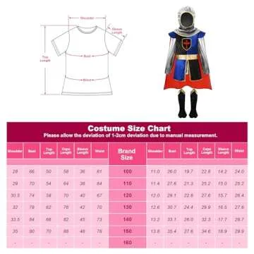 ReliBeauty Kids Knight Costume for Boys and Girls, Durable and Stylish