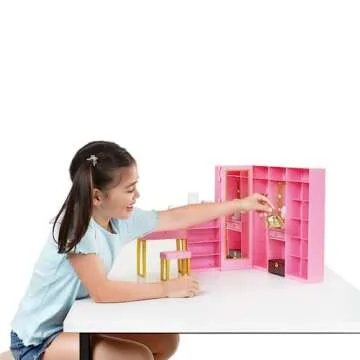 Mini Brands Mini Fashion Dream Wardrobe by ZURU with Exclusive Metallic Mini Fashion Bag and 25+ Storage Areas to Hold Doll Accessories Gift