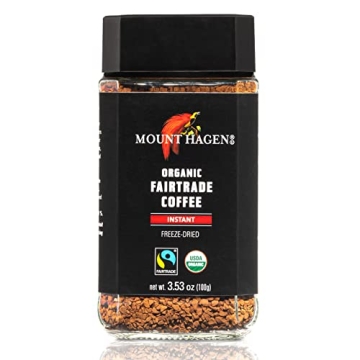 Mount Hagen 3.53oz Organic Freeze Dried Instant Coffee | Premium Eco-friendly Quality