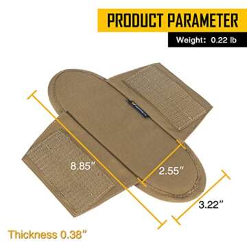 IDOGEAR SPORTS Tactical Shoulder Pads for Vest Universal Removable Protection Pad for Backpack Shoulder Strap Outdoor Traveling Bags Breathable Decompression Soft Cushion 2 Pcs (Coyote Brown - 2 pcs)