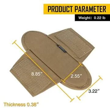 IDOGEAR SPORTS Tactical Shoulder Pads for Vest Universal Removable Protection Pad for Backpack Shoulder Strap Outdoor Traveling Bags Breathable Decompression Soft Cushion 2 Pcs (Coyote Brown - 2 pcs)