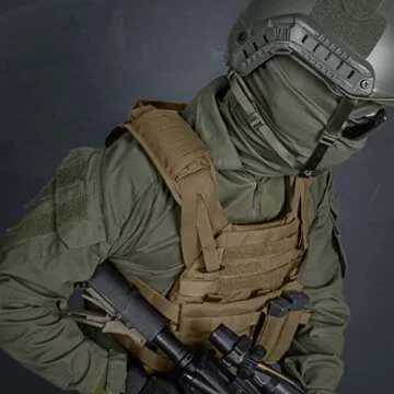 IDOGEAR SPORTS Tactical Shoulder Pads for Vest Universal Removable Protection Pad for Backpack Shoulder Strap Outdoor Traveling Bags Breathable Decompression Soft Cushion 2 Pcs (Coyote Brown - 2 pcs)