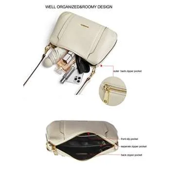 DORIS&JACKY Leather Handbag Stylish and Versatile