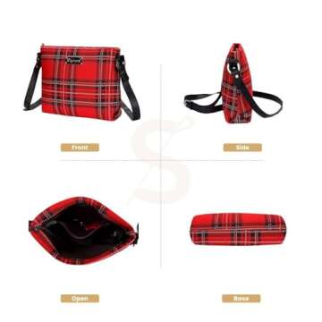 Versatile Signare Tapestry Crossbody Bag - Red Royal Stewart Tartan