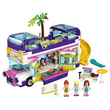 LEGO Friends Friendship Bus 41395 Heartlake City Toy Playset Building Kit Promotes Hours of Creative...