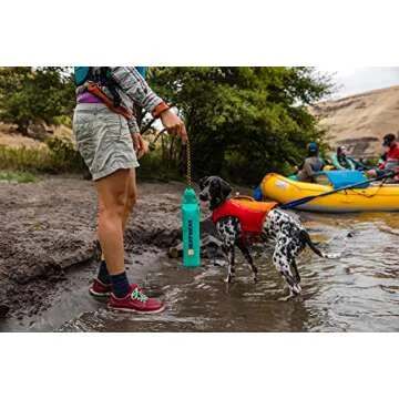 Ruffwear Lunker Throw Toy for Dogs – Durable, Soft Fabric Toy with Rope Handle for Fetch and Tug on Land & Water, Aurora Teal, Medium