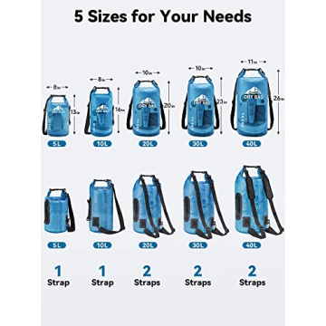 HEETA Waterproof Dry Bag with Phone Case for Adventures