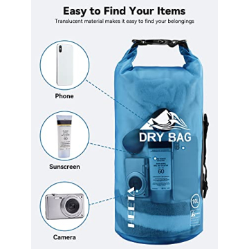 HEETA Waterproof Dry Bag with Phone Case for Adventures