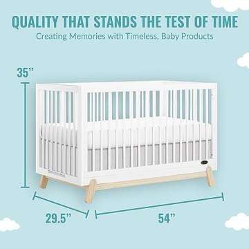 Dream On Me Hygge 5-in-1 Convertible Crib in Weathered Vintage Oak, JPMA & Greenguard Gold Certified, Made of Sustainable Pinewood, Easy to Clean, Safe Wooden Nursery Furniture