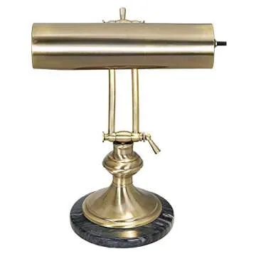 Regency Hill Traditional Piano Banker Desk Lamp 12" High Antique Brass Gold Metal Shade Adjustable Arm Decor for Living Room Bedroom House Bedside Nightstand Home Office Reading Family