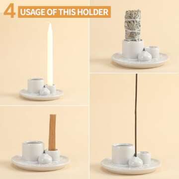 Versatile 4 in 1 Palo Santo Holder for Home and Wellness Rituals