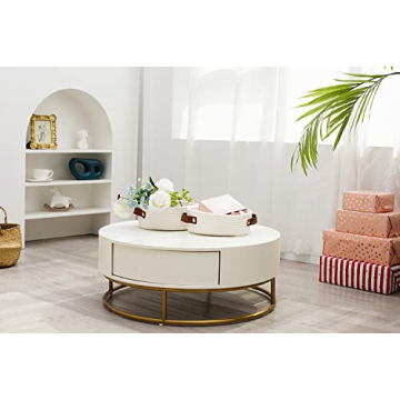 Small Woven Basket for Storage Oval Rope Coil Baskets with Handle Mini Cotton Basket Little Organizer Bins Boho Hamper Nursery Room for Kids Baby Dog Toy Gifts 7.87"x5.51"x4.33", XS White