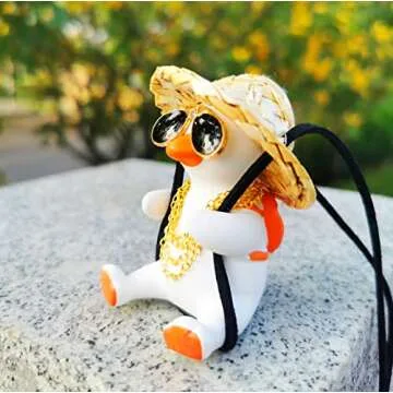 Qiwen Cool Swinging Duck Car Hanging Ornament – Cute Accessories for All