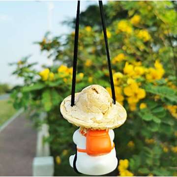 Qiwen Swinging Duck Car Ornament for Fun Decor