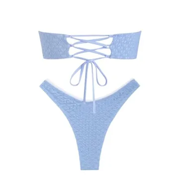 Stylish Strapless ZAFUL High Cut Bikini for Women