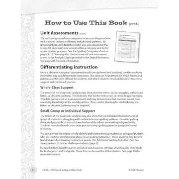 180 Days™: Reading, Vocabulary/Language for Kindergarten Practice Workbook for Classroom and Home, Cool and Fun Practice Created by Teachers (180 Days of Practice)