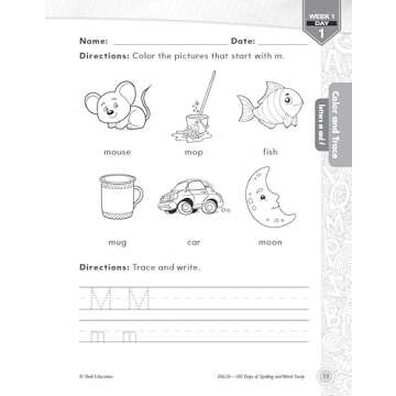 180 Days™: Reading, Vocabulary/Language for Kindergarten Practice Workbook for Classroom and Home, Cool and Fun Practice Created by Teachers (180 Days of Practice)