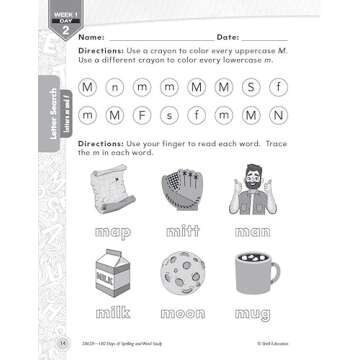 180 Days™: Reading, Vocabulary/Language for Kindergarten Practice Workbook for Classroom and Home, Cool and Fun Practice Created by Teachers (180 Days of Practice)