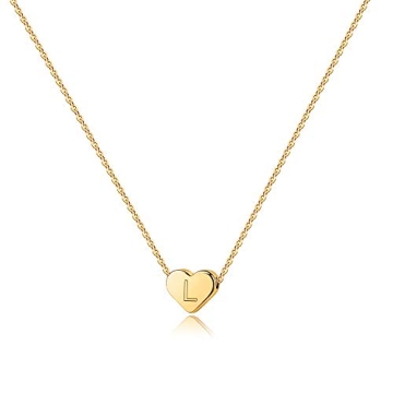 Turandoss L Initial Necklace - Dainty 14K Gold Charm