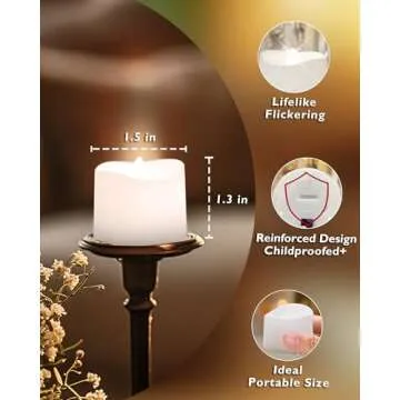 Homemory 48-Pack Flameless Flickering Tea Lights