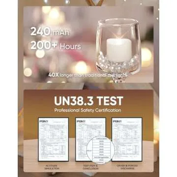 Homemory 48-Pack Flameless Flickering Tea Lights
