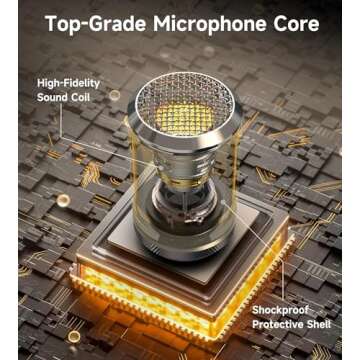 ECHOMUSSY Wireless Microphone with Rechargeable Receiver