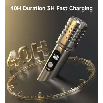 ECHOMUSSY Wireless Microphone with Rechargeable Receiver