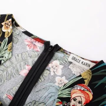 Retro 50s 60s Leaves Pencil Dress for Women