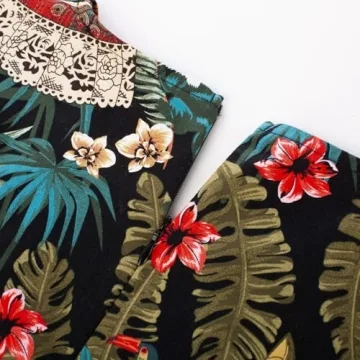 Retro 50s 60s Leaves Pencil Dress for Women