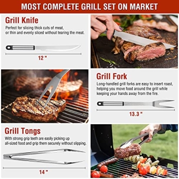 122PCS Grill Tool Set for Perfect Summer BBQs