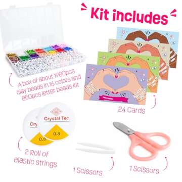 Thigreact Valentines Day Gifts for Kids - 24 Pack Valentines Cards with Personalized Name Bracelet M...