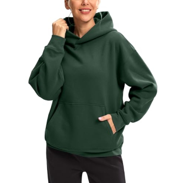Hoodies for Women Oversized Fleece Sweatshirt with Pocket Loose Fit Casual Athletic Workout Pullover...