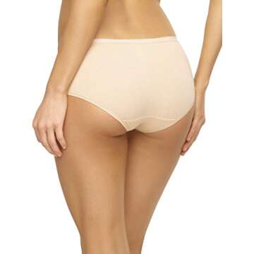 Felina | Organic Cotton Hipster Panties | 6-Pack (Wheat Slate, Medium)