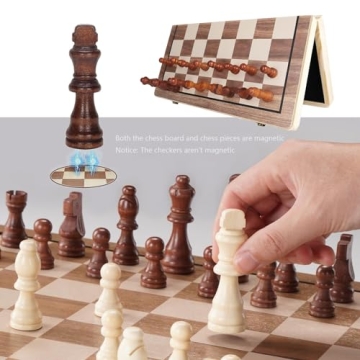 Buy 15" Wooden Chess Set | Magnetic Board for All Ages