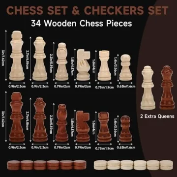 Buy 15" Wooden Chess Set | Magnetic Board for All Ages
