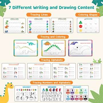 Montessori Busy Book for Toddlers,Dinosaur Themes Quiet Book for Kids,Preschool Learning Activities Sensory Travel Toy Autism Educational Games,Preschool Birthday Easter Gift for Boy Girl Ages 3-5