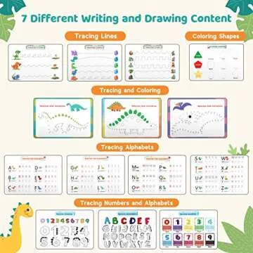 Montessori Busy Book for Toddlers,Dinosaur Themes Quiet Book for Kids,Preschool Learning Activities Sensory Travel Toy Autism Educational Games,Preschool Birthday Easter Gift for Boy Girl Ages 3-5