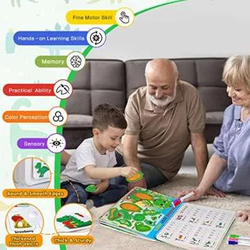 Montessori Busy Book for Toddlers,Dinosaur Themes Quiet Book for Kids,Preschool Learning Activities Sensory Travel Toy Autism Educational Games,Preschool Birthday Easter Gift for Boy Girl Ages 3-5