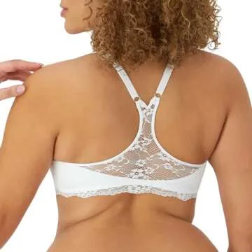 Maidenform womens One Fab Fit Full Coverage Lightly Padded Racerback Underwire T-shirt 07112 bras, White, 36B US