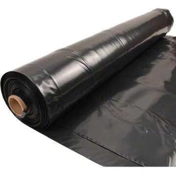 Rocky Mountain Goods 4 Mil Black Plastic Sheeting - 10 FT X 100 FT Roll for Gardening, Landscaping, ...