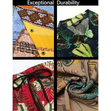 COOFANDY Men's Flower Shirt Hawaiian Sets Casual Button Down Short Sleeve Shirt 2 Piece Short Set Resort Wear Outfits