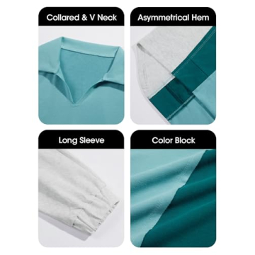 Fisoew Women's Oversized Color Block Sweatshirt for Casual Wear