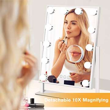 HUONUL Vanity Mirror with Lights - Dimmable Mirror for Makeup