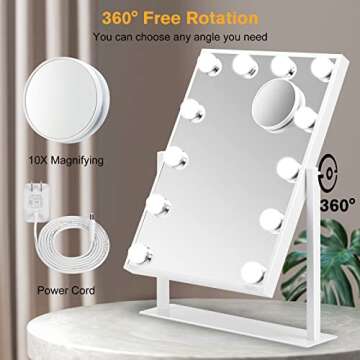 HUONUL Vanity Mirror with Lights - Dimmable Mirror for Makeup