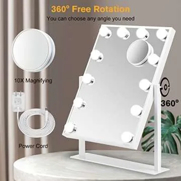 HUONUL Vanity Mirror with Lights - Dimmable Mirror for Makeup