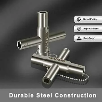 HAUTMEC 4 Way Water Key Set | Durable 2 Pack Sillcock Keys