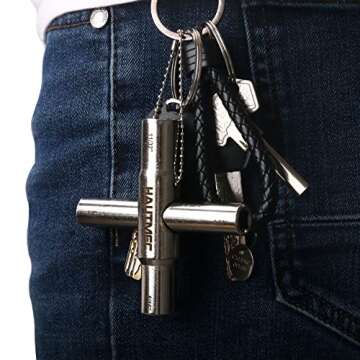 HAUTMEC 4 Way Water Key Set | Durable 2 Pack Sillcock Keys