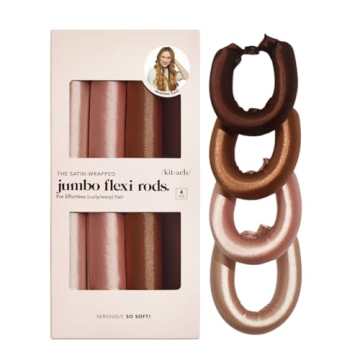 Kitsch Satin Heatless Curling Rod - Jumbo Flexi Rods for Women